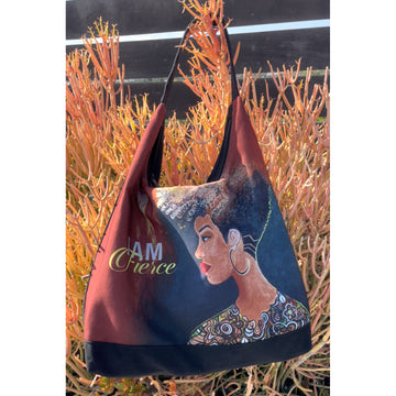 I Am Fierce Hobo Shoulder Bag by GBaby