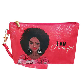 I Am Powerful: Delta Sigma Theta Cosmetic Pouch by Sylvia "Gbaby Cohen