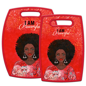 I am Powerful by Syliva GBaby Cohen: Delta Simga Theta Cutting Board