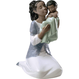 In Loving Arms: A Mother's Love African American Porcelain Figurine