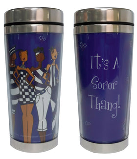 It's a Soror Thang (Zeta Phi Beta) by Sylvia "Gbaby" Cohen: African American Travel Mug/Tumbler