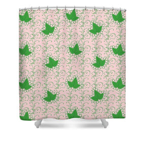 Ivies and Pearls-Shower Curtain-Divine Nine Depot-71x74 inches-Polyester-The Black Art Depot