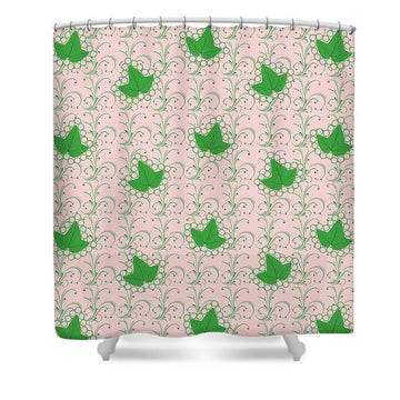 Ivies and Pearls-Shower Curtain-Divine Nine Depot-71x74 inches-Polyester-The Black Art Depot