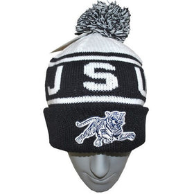 Jackson State University Tigers Pom Pom Beanie (Front)