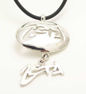  Zeta Phi Beta Oval Pendant