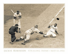  Jackie Robinson Stealing Home by Kadir Nelson