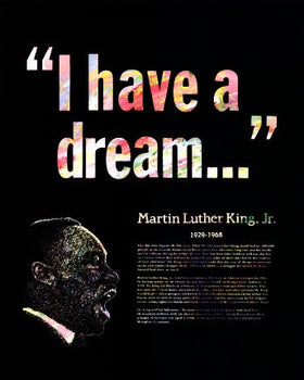 Great Black Americans: Martin Luther King Jr. Poster by Knowledge Unlimited 