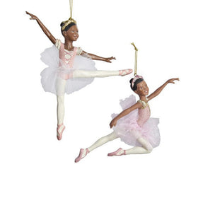 African American Ballerina Christmas Ornament Set by Kurt Adler