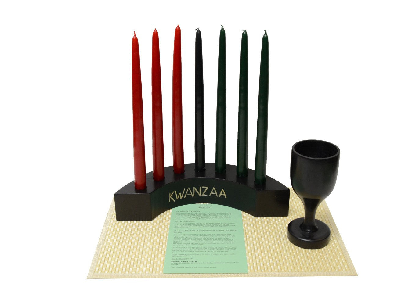 Kwanzaa Classic Kinara and Celebration Set (Hand Made in Ghana