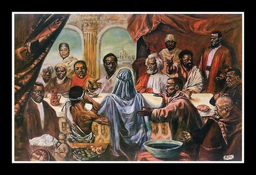 The Last Supper-Art-Cornell Barnes-8.5x11 inches-Black Frame-The Black Art Depot