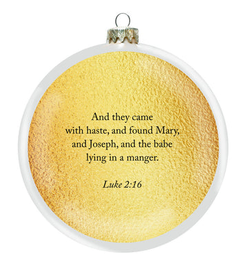 Nativity: African-American Christmas Ornament (Rear)