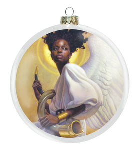 Preparing to Sound the Alarm Christmas Ornament by Thomas Blackshear (Front)