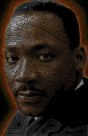 Rev. Dr. Martin Luther King, Jr. Word Art by Hans Fleurimont