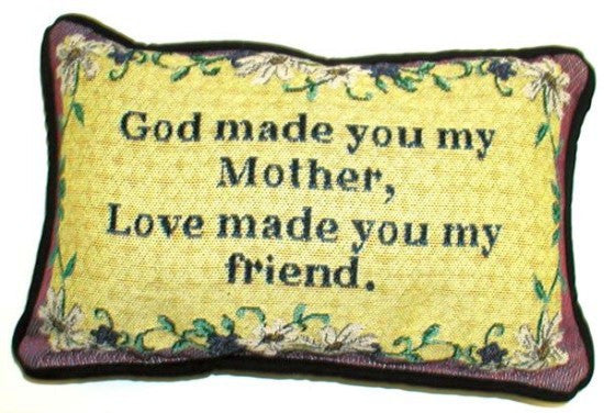 My Mother, My Friend Tapestry Pillow – The Black Art Depot