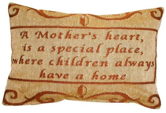 A Mother's Heart Tapestry Pillow – The Black Art Depot