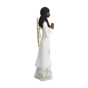 Mother, You Are a Blessing by Amylee Weeks: African American Angel Figurine (Side)