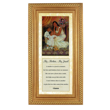 My Mother, My Jewel-Literary Art-Shahidah-20x8 inches-Gold Frame-The Black Art Depot