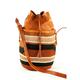 Neeris: Authentic Hand Woven Sisal and Leather Kenyan Kiondo