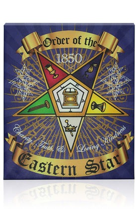 Order of the Eastern Star Canvas Wall Hanging