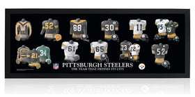 Pittsburgh Steelers-Framed Art-Heritage Sports Art-10x30 inches-Black Frame-The Black Art Depot