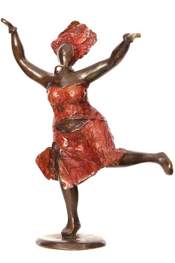 Pure Joy: Authentic African Bronze Sculpture (Burkino Faso)