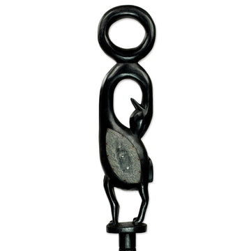 Sankofa Bird: Authentic Premium African Walking Stick by Eva Amakye