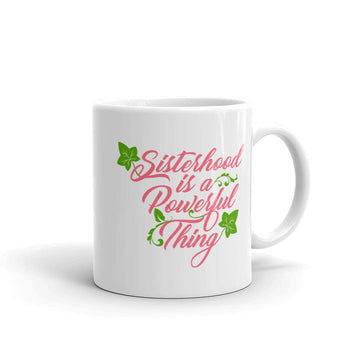 Sisterhood is a Powerful Thing: Alpha Kappa Alpha Inspired Ceramic Mug (11 ounce)