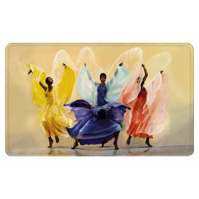 Butterlfies: African American Interior Memory Foam Floor Mat by LaVarne Ross