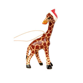 Giraffe: African Christmas Ornament - Santa's Little Helper Series