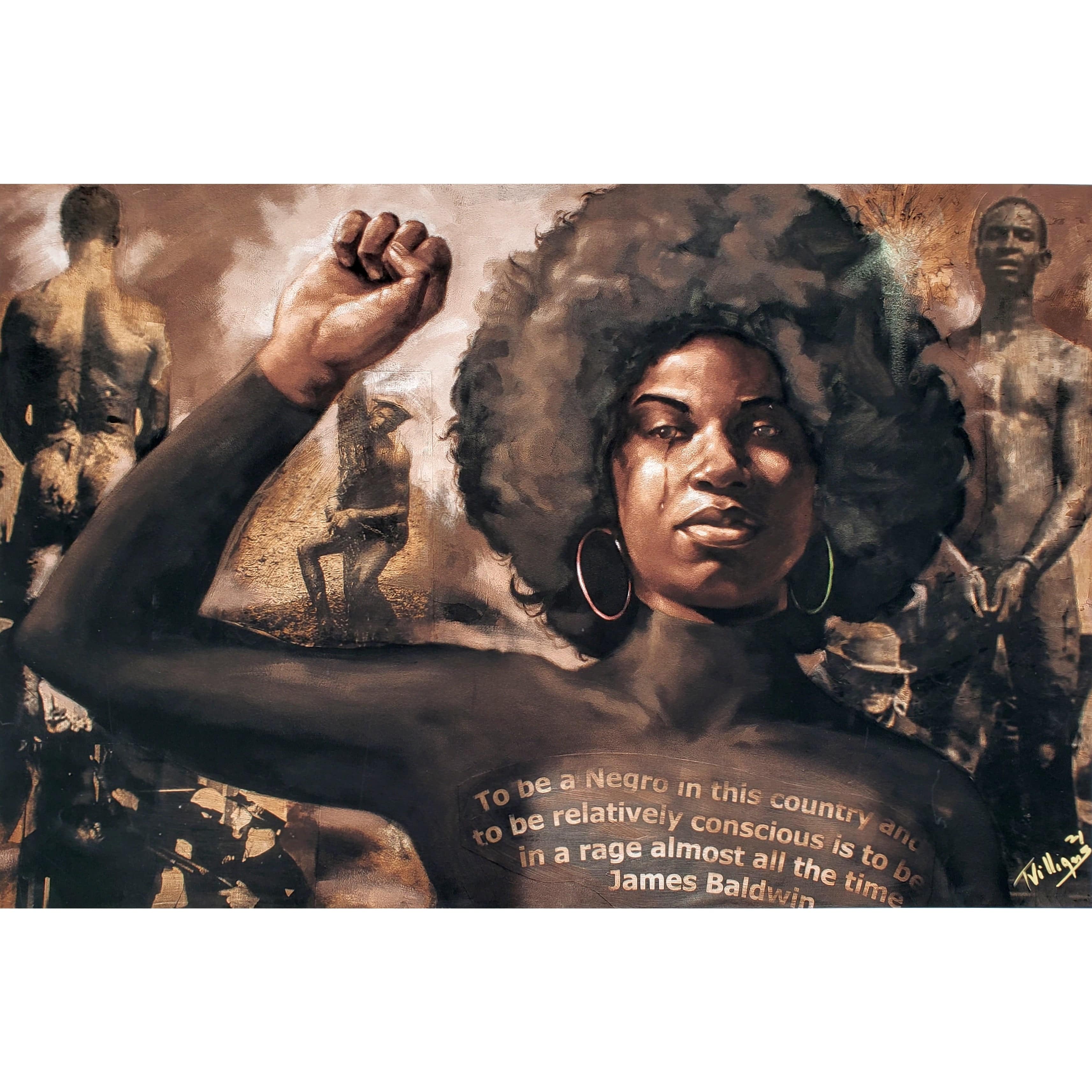 James Baldwin | Contemporary Artwork Digital Collage | Limited Edition Print | Black top Woman Owned