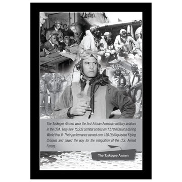 The Tuskegee Airmen Poster by Sankofa Designs (Black Frame)