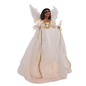 The Guiding Light: African American Angelic Christmas Tree Topper (Electric)