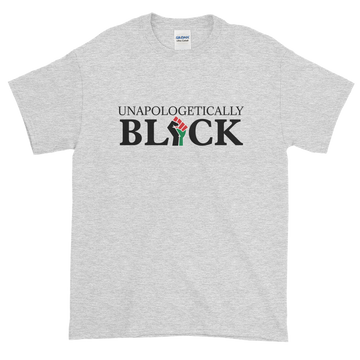 Unapologetically Black: Unisex Short Sleeved African American T-Shirt (Ash)