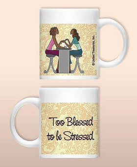 Too Blessed To Be Stressed Mug by United Treasures