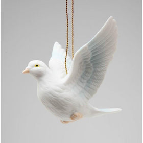 White Dove Ceramic Christmas Ornament by Cosmos Gifts