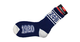 Zeta Phi Beta Socks (Blue) by Big Boy Headgear