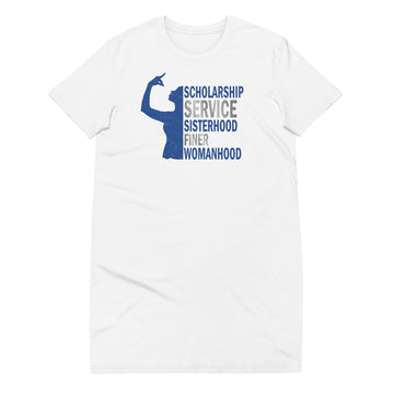 Zeta Phi Beta Hand Sign Principles T-Shirt Dress