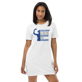 Zeta Phi Beta Hand Sign Principles T-Shirt Dress by Divine Nine Depot